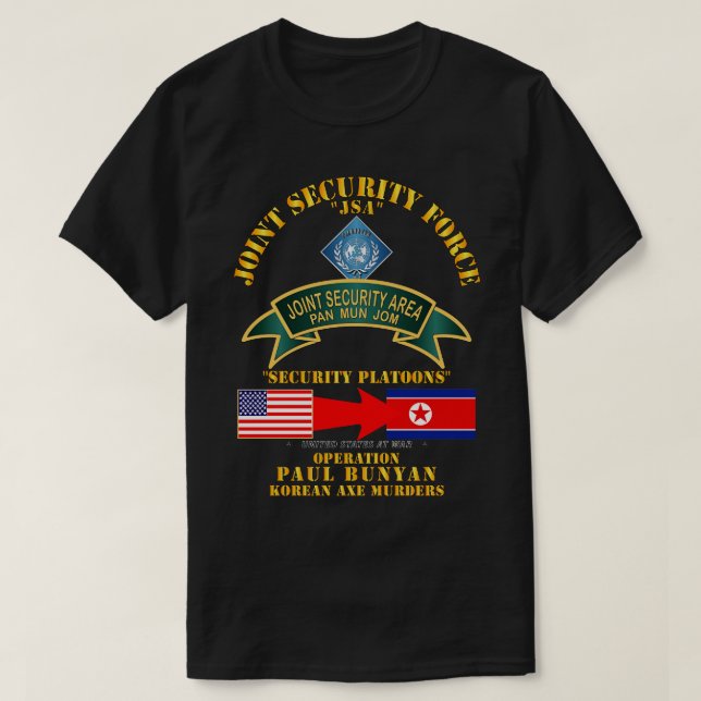 Operation Paul Bunyan Joint Security Korea T Shirt (Design framsida)