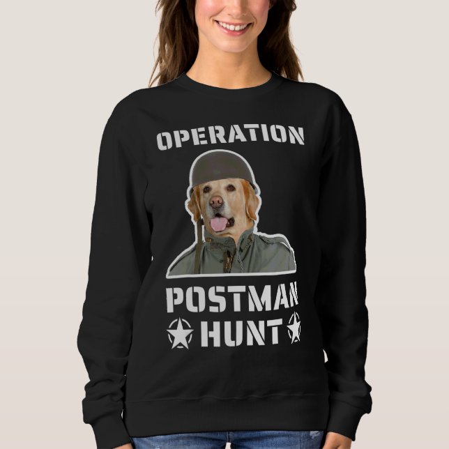 Operation Post Man Hunt Soldier Gold Retriever D T Shirt (Framsida)