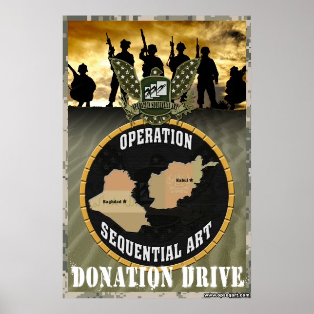 Operation Sequential Art: Donationsenhet Poster (Framsidan)