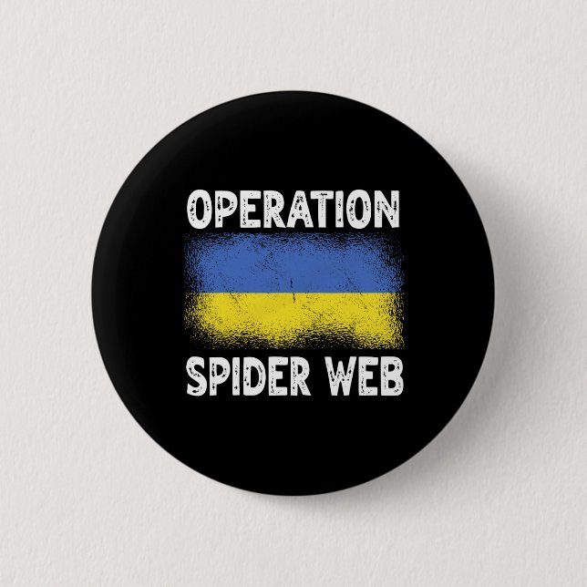 Operation Spider Web Ukraine Heroes Ukrainian Flag Knapp (Framsida)