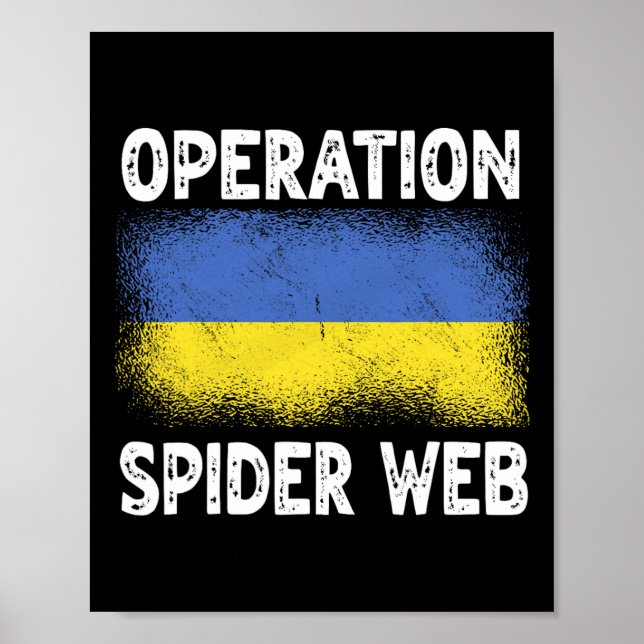 Operation Spider Web Ukraine Heroes Ukrainian Flag Poster (Framsidan)
