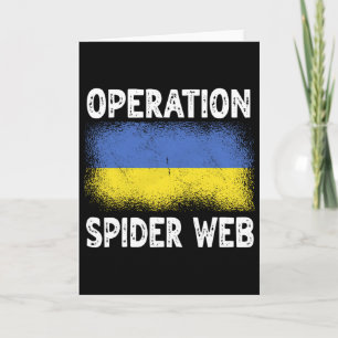 Operation Spindelväv Ukraina Hjältar Ukrainsk Flag Kort