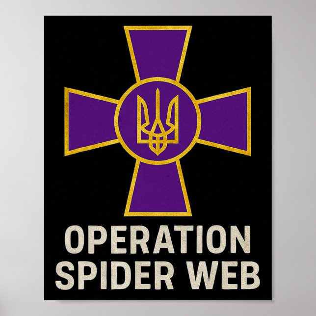 Operation Spindelväv Ukraina Hjältar Ukrainska Mil Poster (Framsidan)