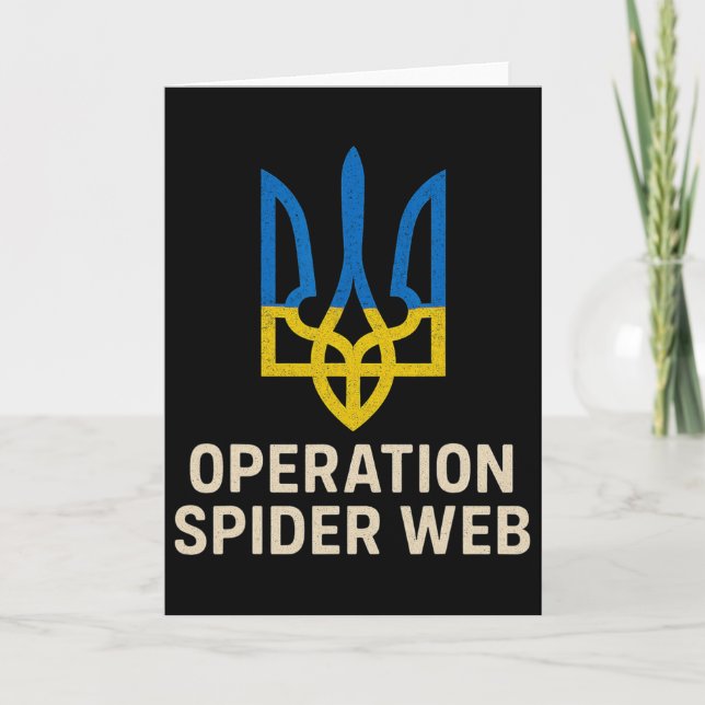 Operation Spindelväv Ukraina Hjältar Ukrainska Try Kort (Framsida)