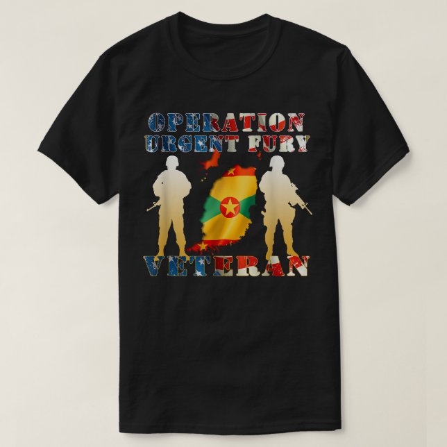 Operation Urgent Fury Combat Veteran Grenada Gift T Shirt (Design framsida)