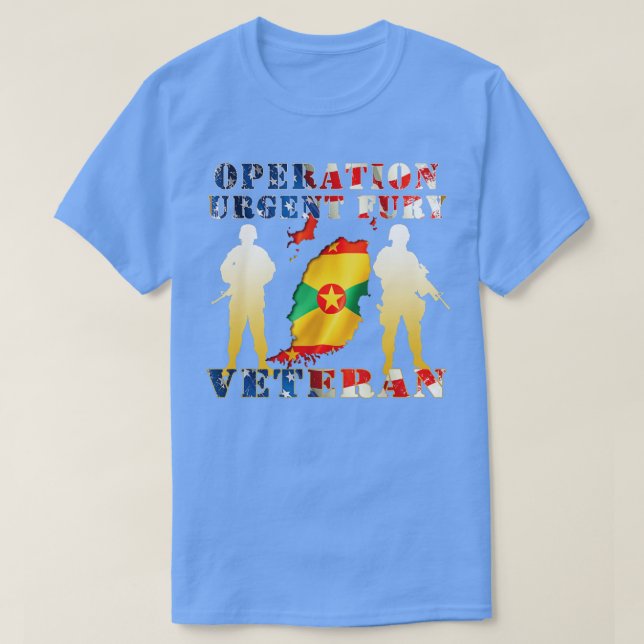 Operation Urgent Fury Combat Veteran Grenada Gift T Shirt (Design framsida)