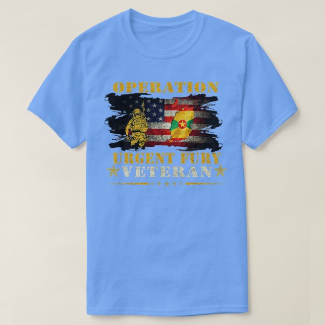 Operation Urgent Fury Combat Veteran Grenada Gift T Shirt (Design framsida)
