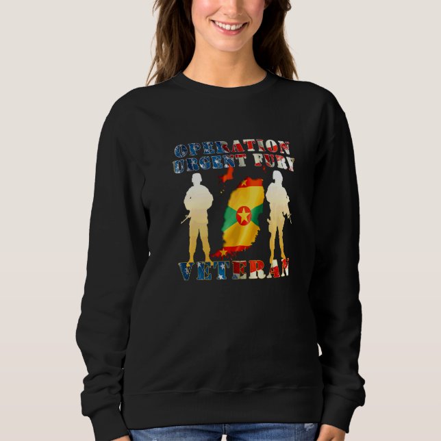 Operation Urgent Fury Stridsveteran Grenada T Shirt (Framsida)