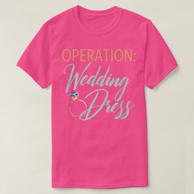Operation Wedding Dress Wedding Workout Fitness Br T Shirt (Design framsida)