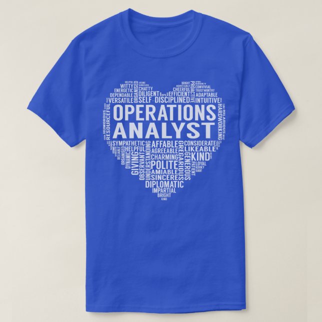 Operations Analyst Heart T Shirt (Design framsida)