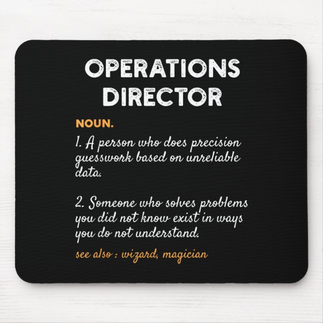 Operations Director Profession Funny Dictionary De Musmatta (Framsidan)