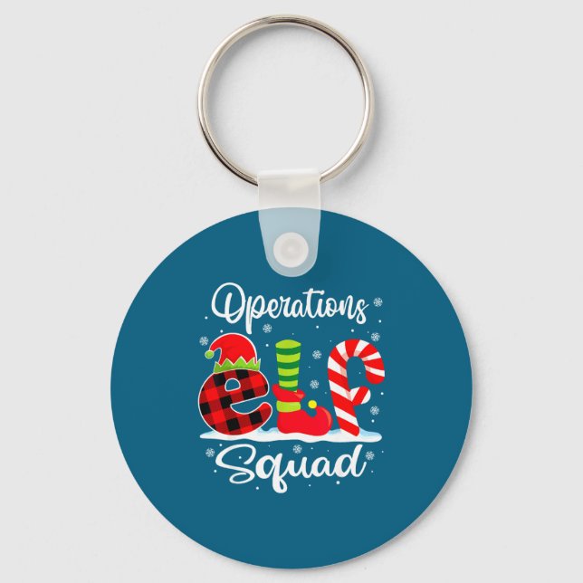 Operations Elf Squad Christmas Manager Matching X- Nyckelring (Framsida)