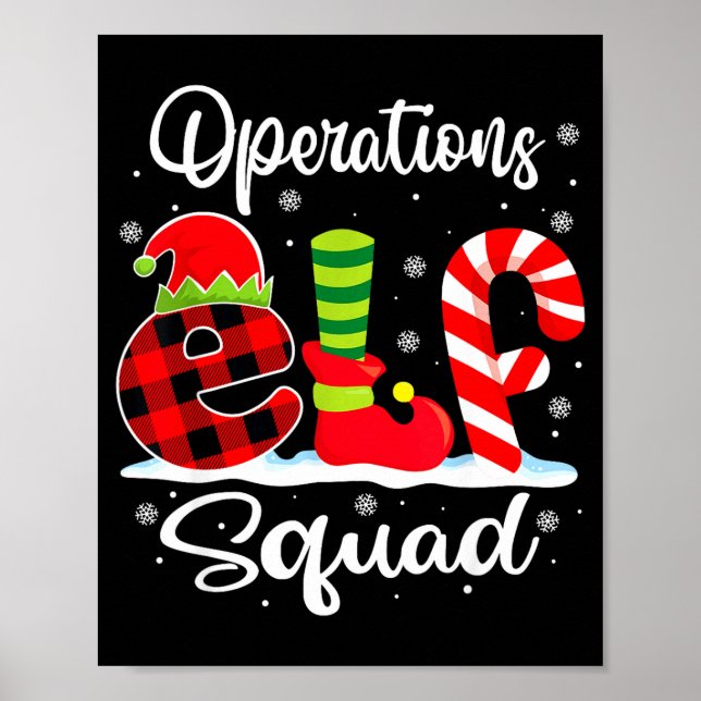 Operations Elf Squad Christmas Manager Matching X- Poster (Framsidan)