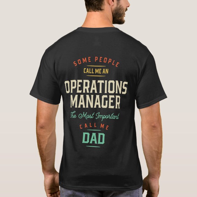 Operations Manager och Pappa T Shirt (Baksida)
