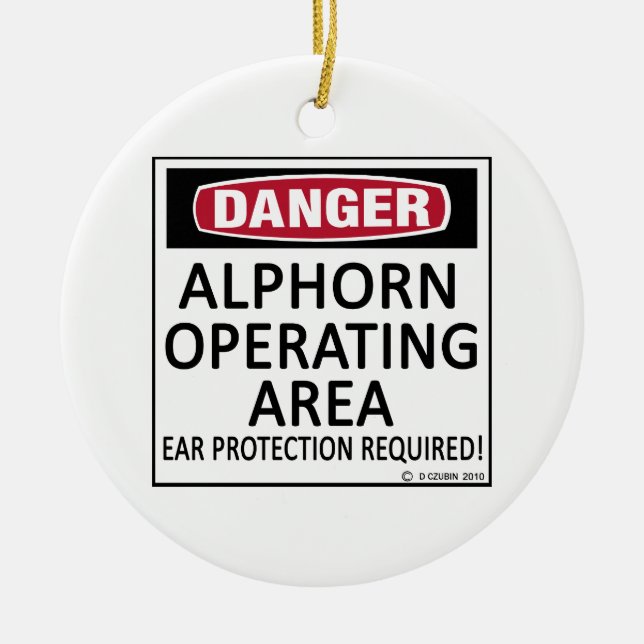 Operationsområde Alphorn Julgransprydnad Keramik (Framsidan)