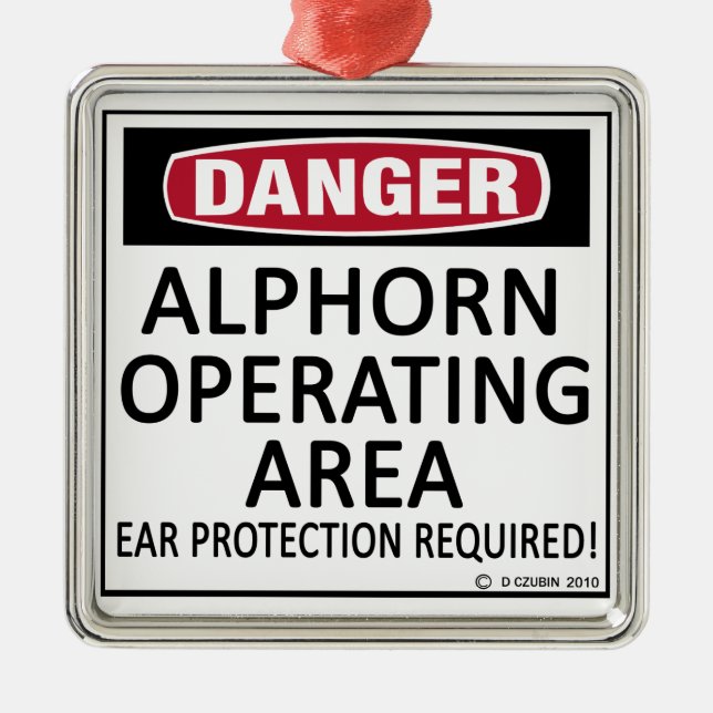 Operationsområde Alphorn Julgransprydnad Metall (Framsidan)