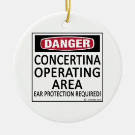 Operationsområde, konsertina julgransprydnad keramik