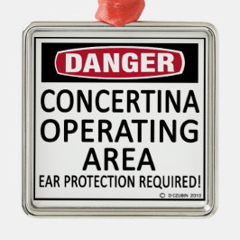 Operationsområde, konsertina julgransprydnad metall