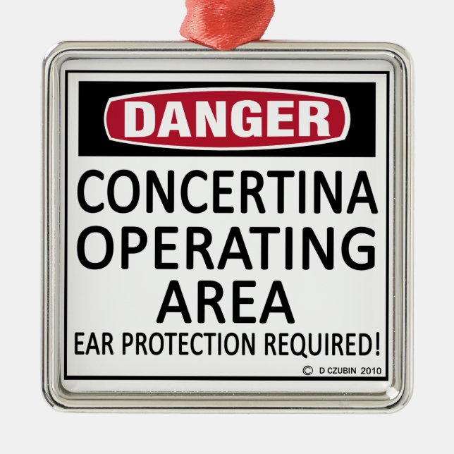 Operationsområde, konsertina julgransprydnad metall (Framsidan)