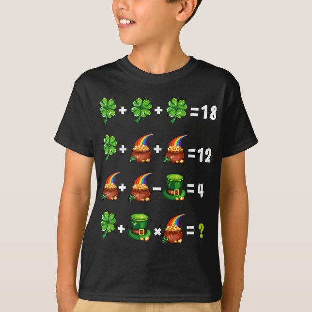 Operationsorder Quiz Funny Math Teacher St Pat T Shirt (Framsida)