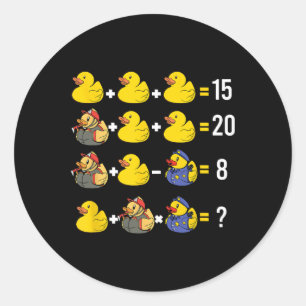 Operationsordning Ankor Quiz Gummi Anka Matematik Runt Klistermärke