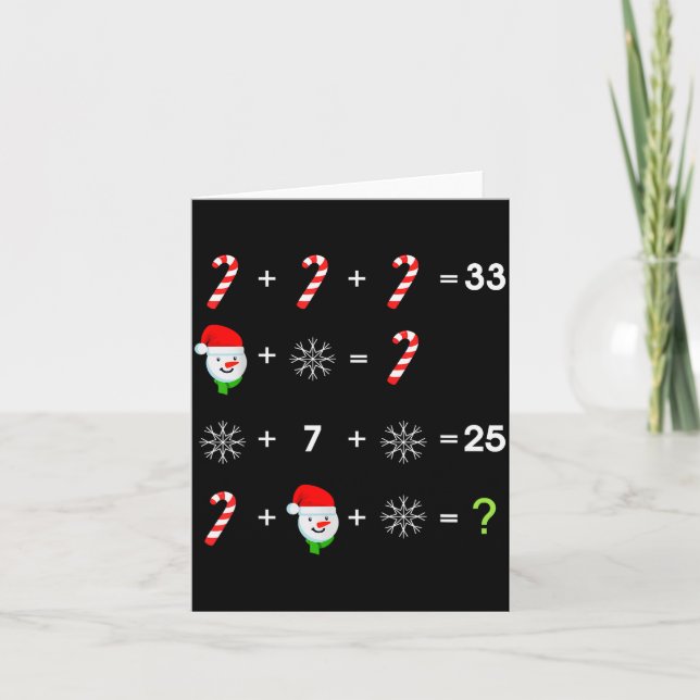 Operationsordning Quiz Rolig Matematiklärarens Jul Kort (Framsida)
