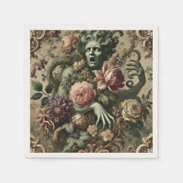 Operativ opulens - Gothic Blommigt Baroque Pappersservett