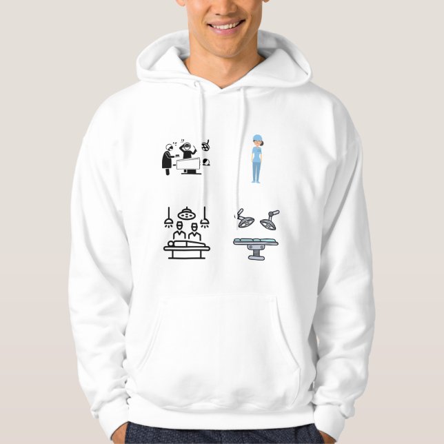 Operativrummets Nurse Sticker Pack - Operativrum Hoodie (Framsida)