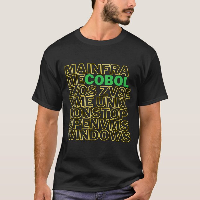 Operativsystemplattformar för COBOL-språk T Shirt (Framsida)
