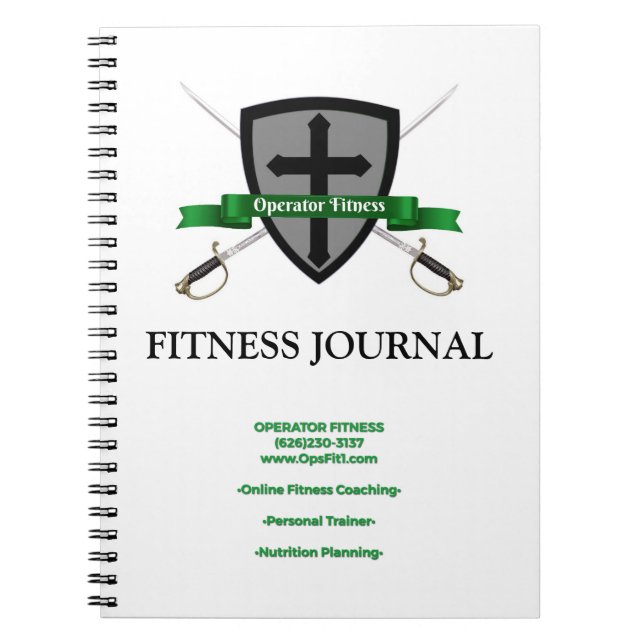 Operator Fitness Journal $12,95 Anteckningsbok (Framsidan)