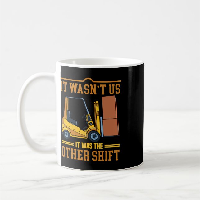 Operatör Gaffeltruckförare Fars dag Rolig Gaffeltr Kaffemugg (Vänster)