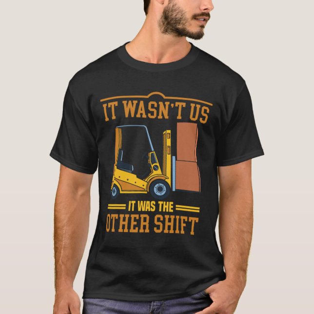 Operatör Gaffeltruckförare Fars dag Rolig Gaffeltr T Shirt (Framsida)