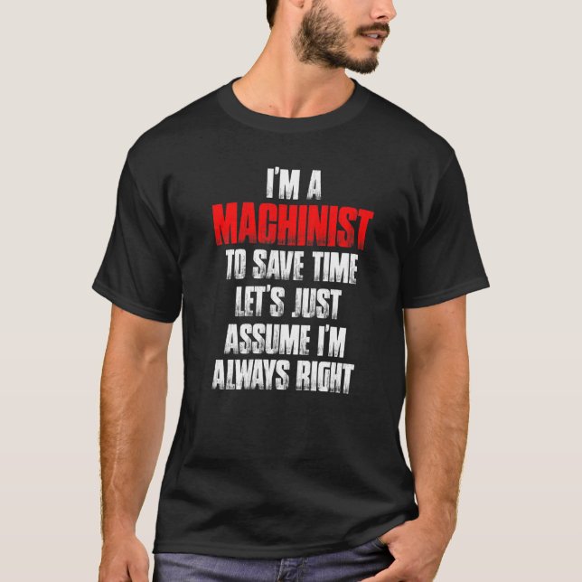 Operatör med Höger Maskin T Shirt (Framsida)