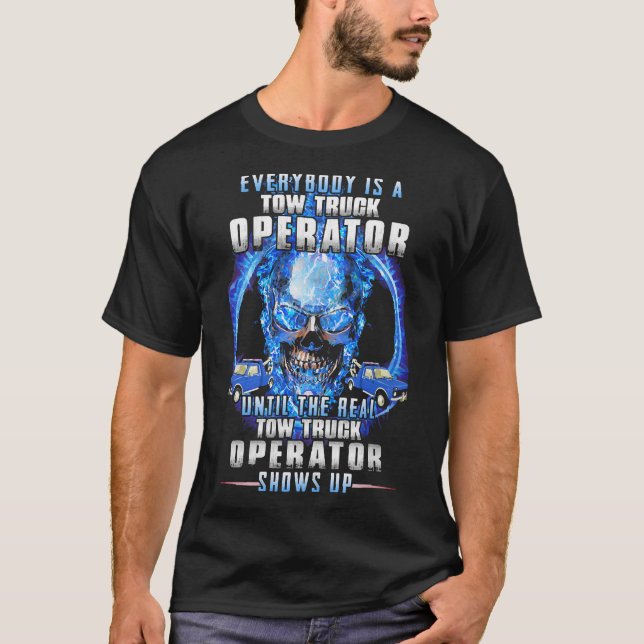 Operatör med Lastbil T Shirt (Framsida)