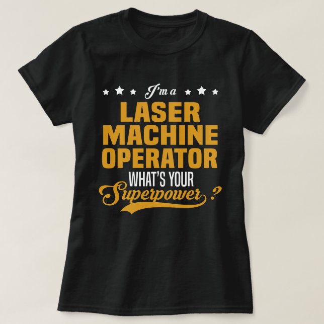 Operatör med Maskin T Shirt (Design framsida)