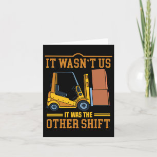 Operatör med operatorn Fars dag Funny Forklif Driv Kort