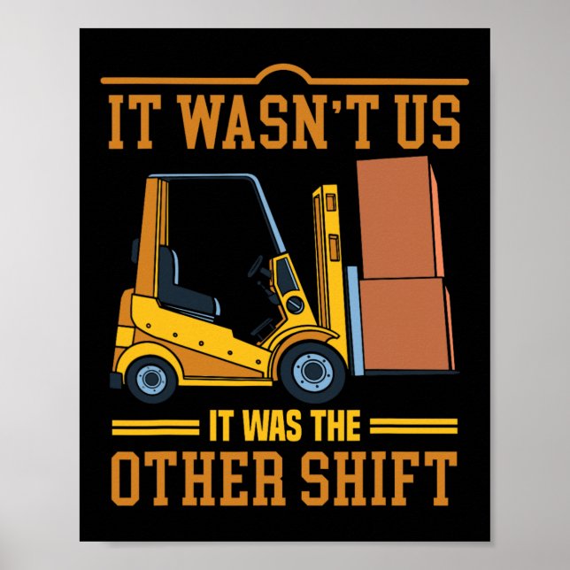 Operatör med operatorn Fars dag Funny Forklif Driv Poster (Framsidan)