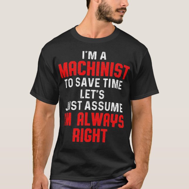 Operatör med Roligt Maskin T Shirt (Framsida)