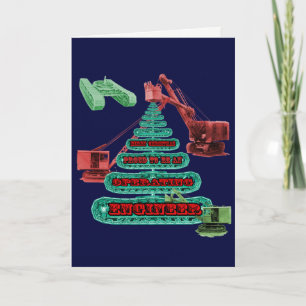 OPERATÖRER INGENJÖR CRANE I god jul Helgkort