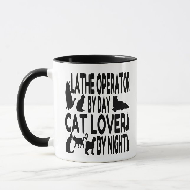 Operatorn Cat Lover Lathe Mugg (Vänster)