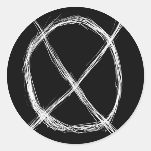 Operatörssymbolstämpel Runt Klistermärke (Framsida)