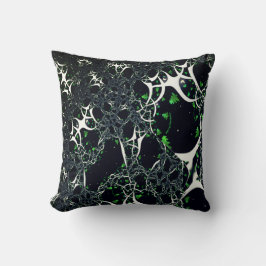 Operfekta vita frakturer på svart utrymme, av trik kudde