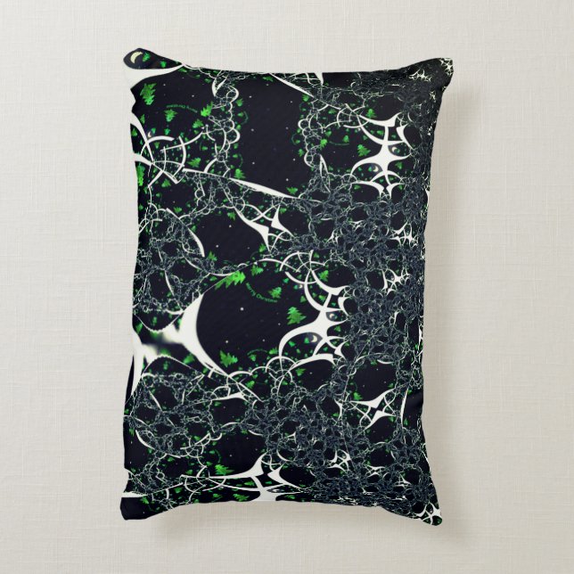 Operfekta vita frakturer på svart utrymme, av trik prydnadskudde (Baksidan(Vertikal))