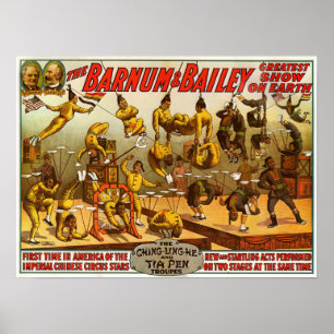 Operial kinesiska stjärnor Circus Poster