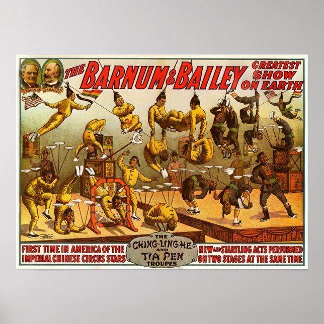 Operial kinesiska stjärnor Circus Poster (Framsidan)