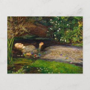 Ophelia, 1851 av John Everett Millais Vykort
