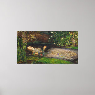 Ophelia 1852 från Herr John Everett Millais Canvastryck