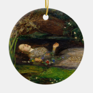 Ophelia 1852 från Herr John Everett Millais Julgransprydnad Keramik