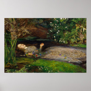 Ophelia 1852 från Herr John Everett Millais Poster