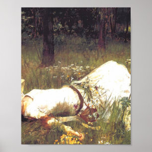 Ophelia 1889 av John William Waterhouse Poster